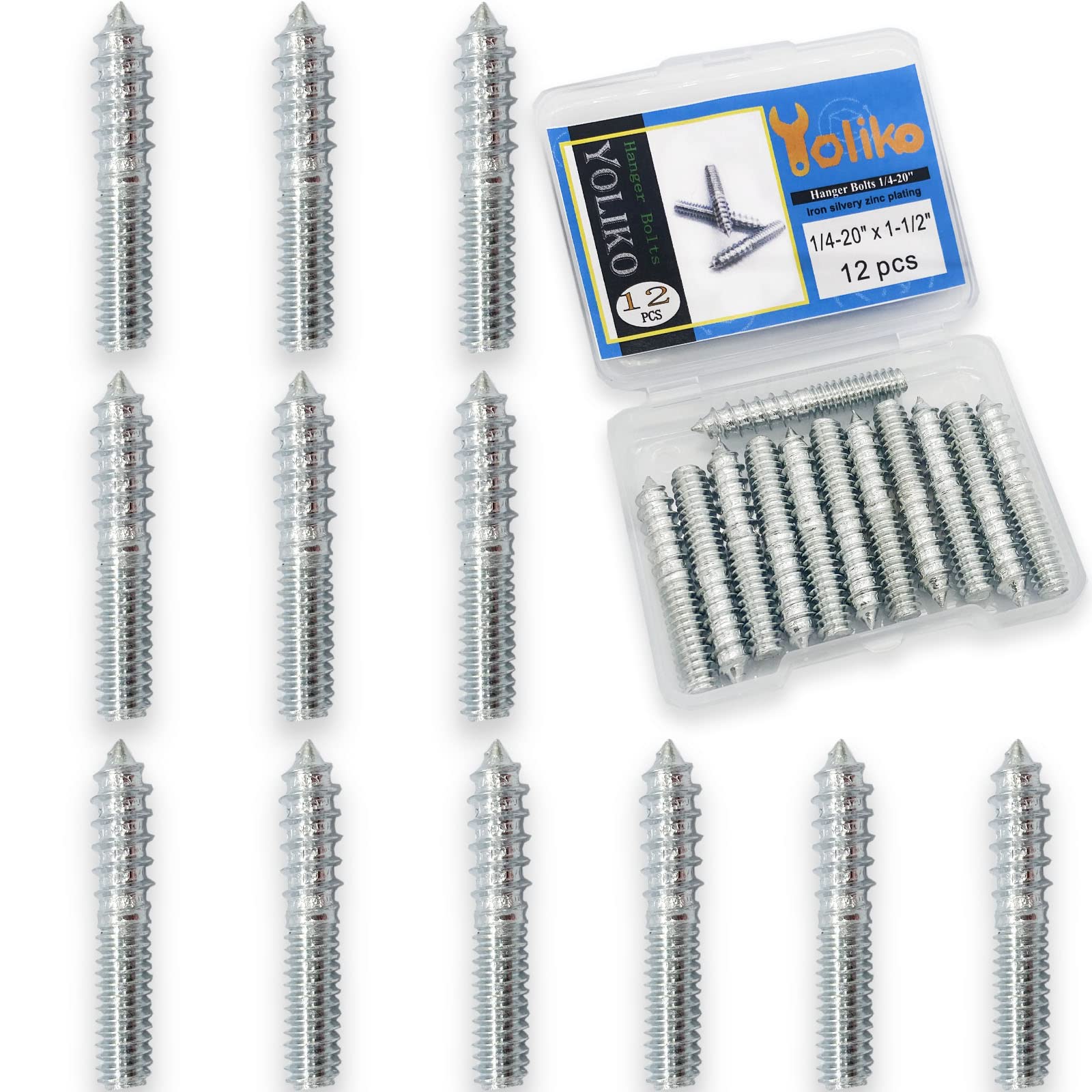 8 Pack 3/8-16 Hanger Bolts - Furniture Assembly -32