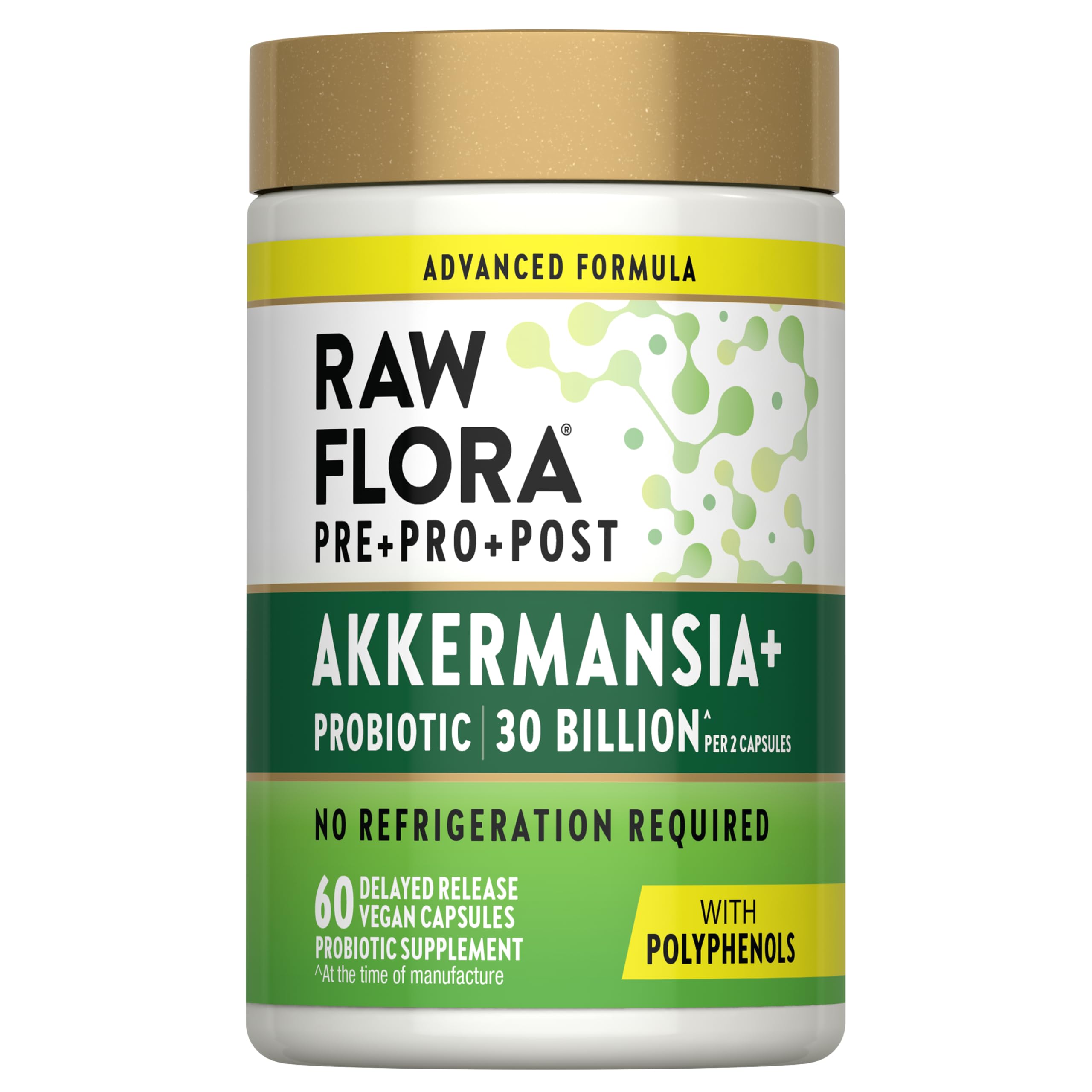Raw Flora Akkermansia Muciniphila Probiotic | 60 Capsules | 30 Billion CFU