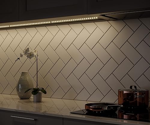 Miniatura 3 de Good Earth Lighting Luz de cinta flexible LED de 8 pies de 930 lúmenes, 3000 K, enchufable, interruptor de atenuación, vida útil nominal de la