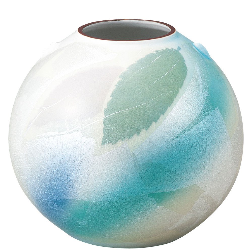 Amazon.co.jp: 6号 花瓶・銀彩葉紋 【九谷焼】 : ホーム＆キッチン