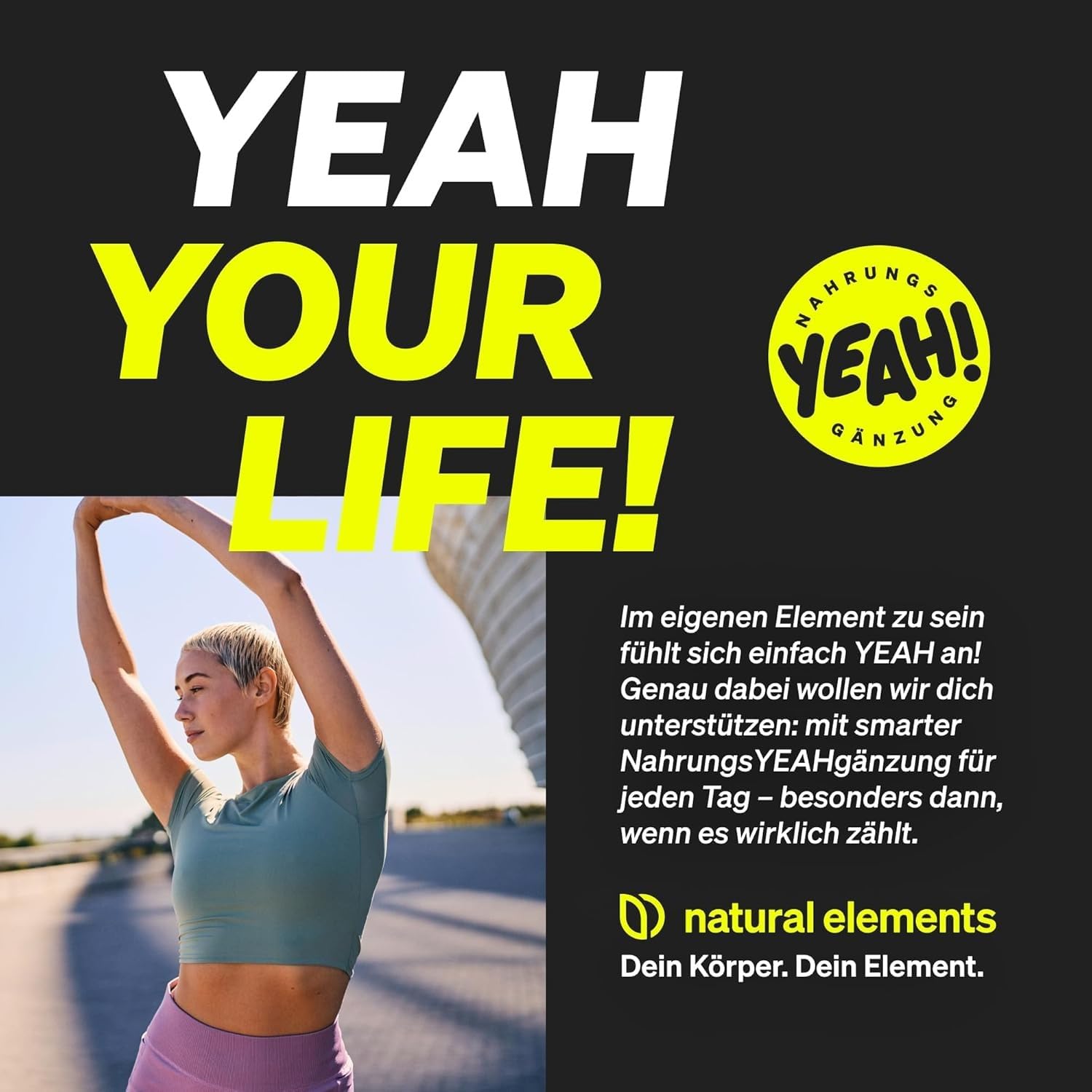 natural elements L-Lysin – 365 Kapseln – 800mg L-Lysin – Aus pflanzlicher Fermentation – ohne Gentechnik – vegan, optimal dosiert, ohne unnötige Zusätze