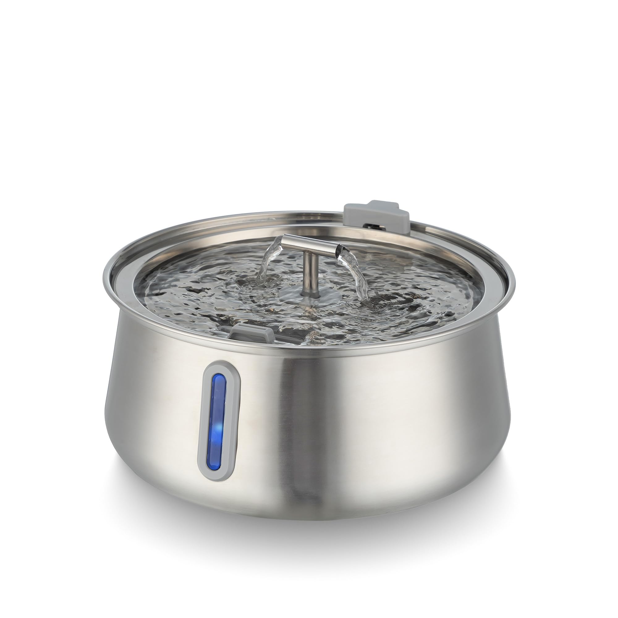 Cat Water Fountain Stainless Steel - 4L/135OZ Large Capacity Cat Fountain Pet Water Dispenser Automatic Metal Dog Drinking Fountains Water Bowl with Replacement Filters Ultra-Quiet Pump