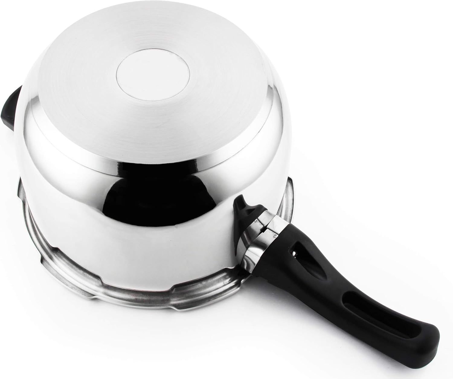 Super Quality Stainless Steel 304 Pressure Cooker, Six Over Pressure Safety Systems, Silver Color, One Extra Rubber Gasket, Gift Box, Mirror Polish, Three Layer Compound Bottom (11.2 QT))