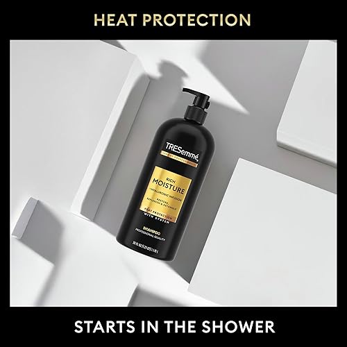 Miniatura 4 de TRESemmé Champú hidratante de humedad rica con bomba de 4 unidades para cabello seco formulado con tecnología Pro Style 39 fl oz