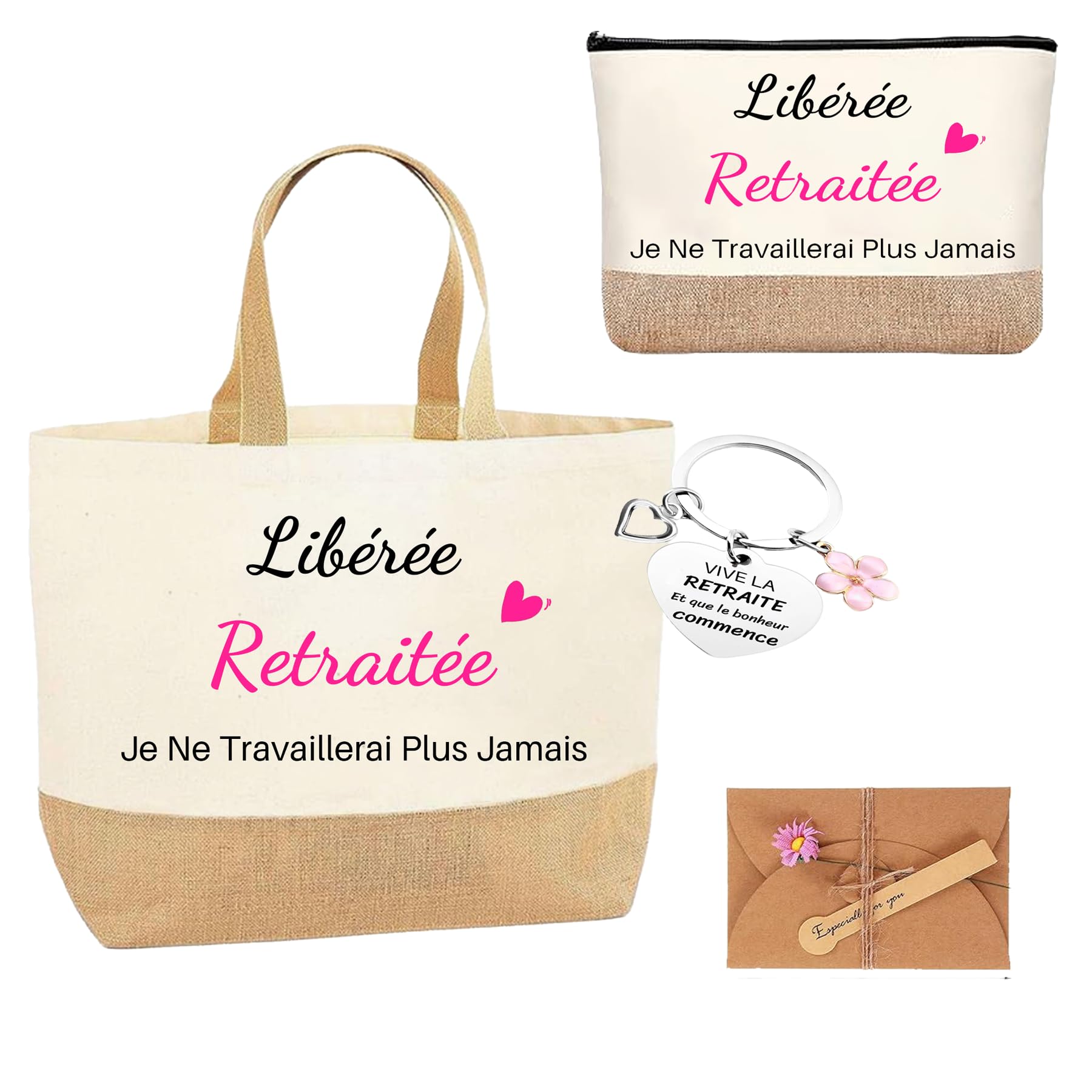 Tote Bag Retraite Cadeau pour Femme Sac Retraitée