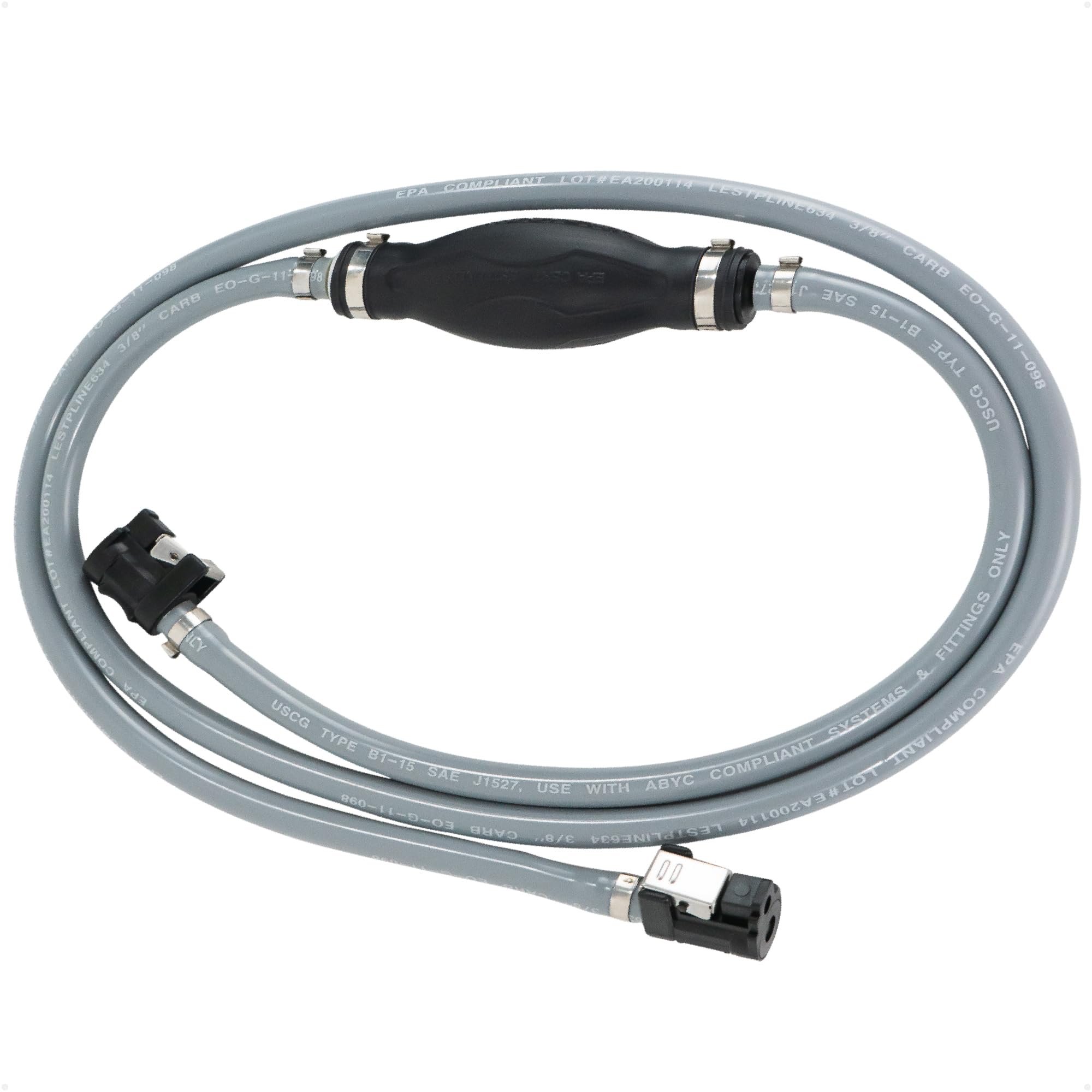 Five Oceans Marine Boat Fuel Line Kit Compatible with Mercury 3/8-Inch x 6-Foot, EPA/CARB Approved, Leakproof Outboard Fuel Line for All Mercury Engine End &amp; Tank End Male Fitting (Pre-1998) - FO4911