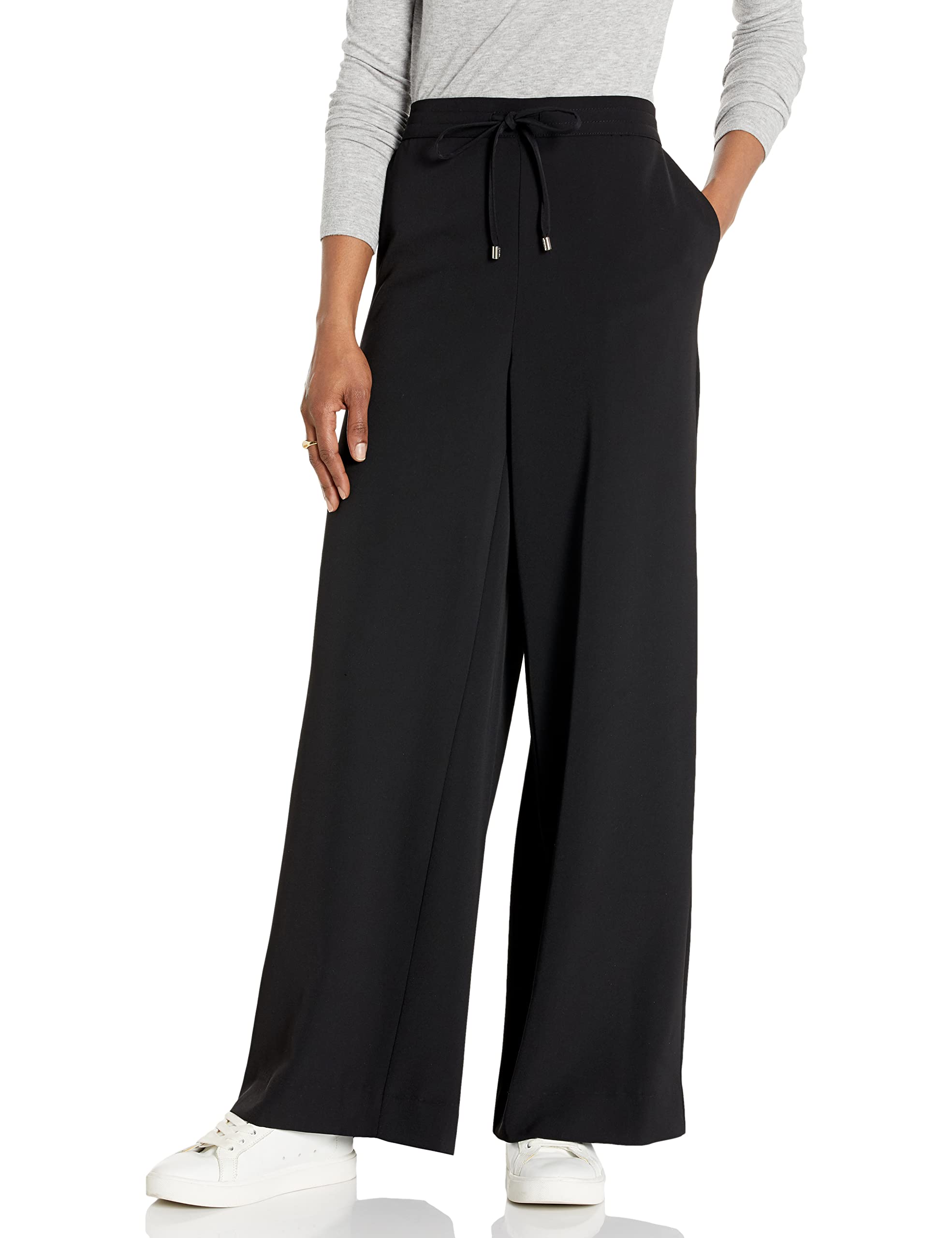 DKNY Womens Wide Leg Pant Woven Comfy Pant