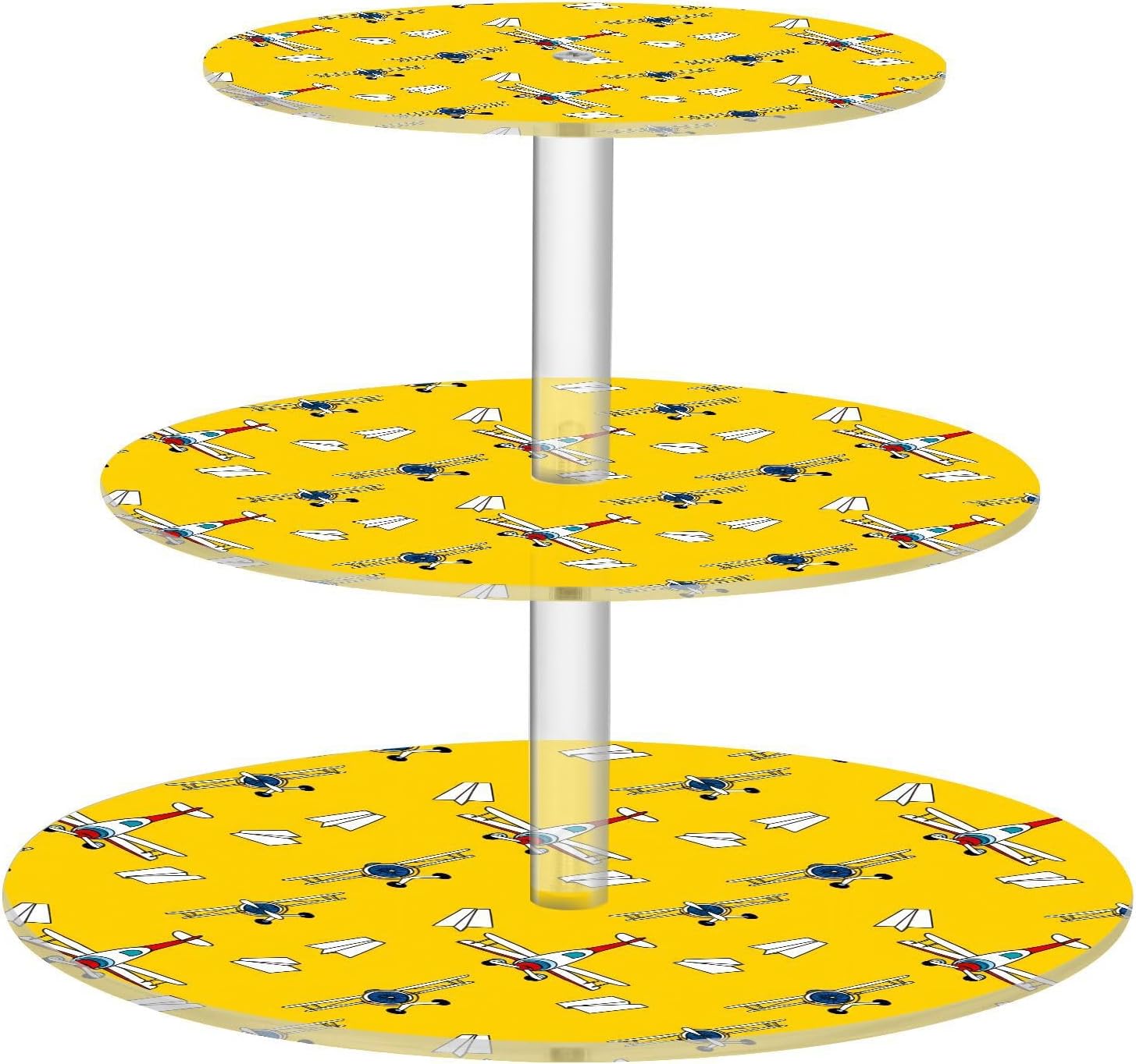 Plane 3 Tier Acrylic Cupcake Stand, Cupcake Stand for 34 Cupcakes for Weddings, Christmas,Holidays,Parties,Birthday,Printed Cupcake Tower 23300024