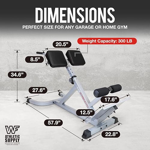 Miniatura 2 de CAPHAUS 45 Degree Roman Chair Glutes Hamstring Workout Equipment for Muscle Strength Training Fitness, with Dip Station, Adjustable Hyperextension