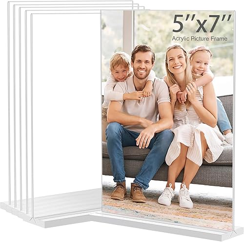 Miniatura 8 de Portarretratos de acrílico, paquete de 10 marcos de fotos transparentes para collage con dos marcos de fotos de 8 x 10 pulgadas, cuatro de 5 x 7