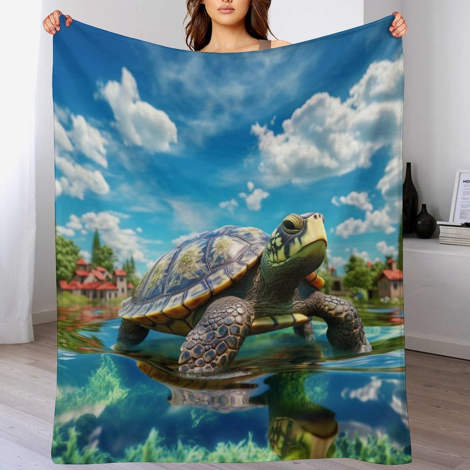 Plaid douillet couverture en tortue flannel de qualité supérieure