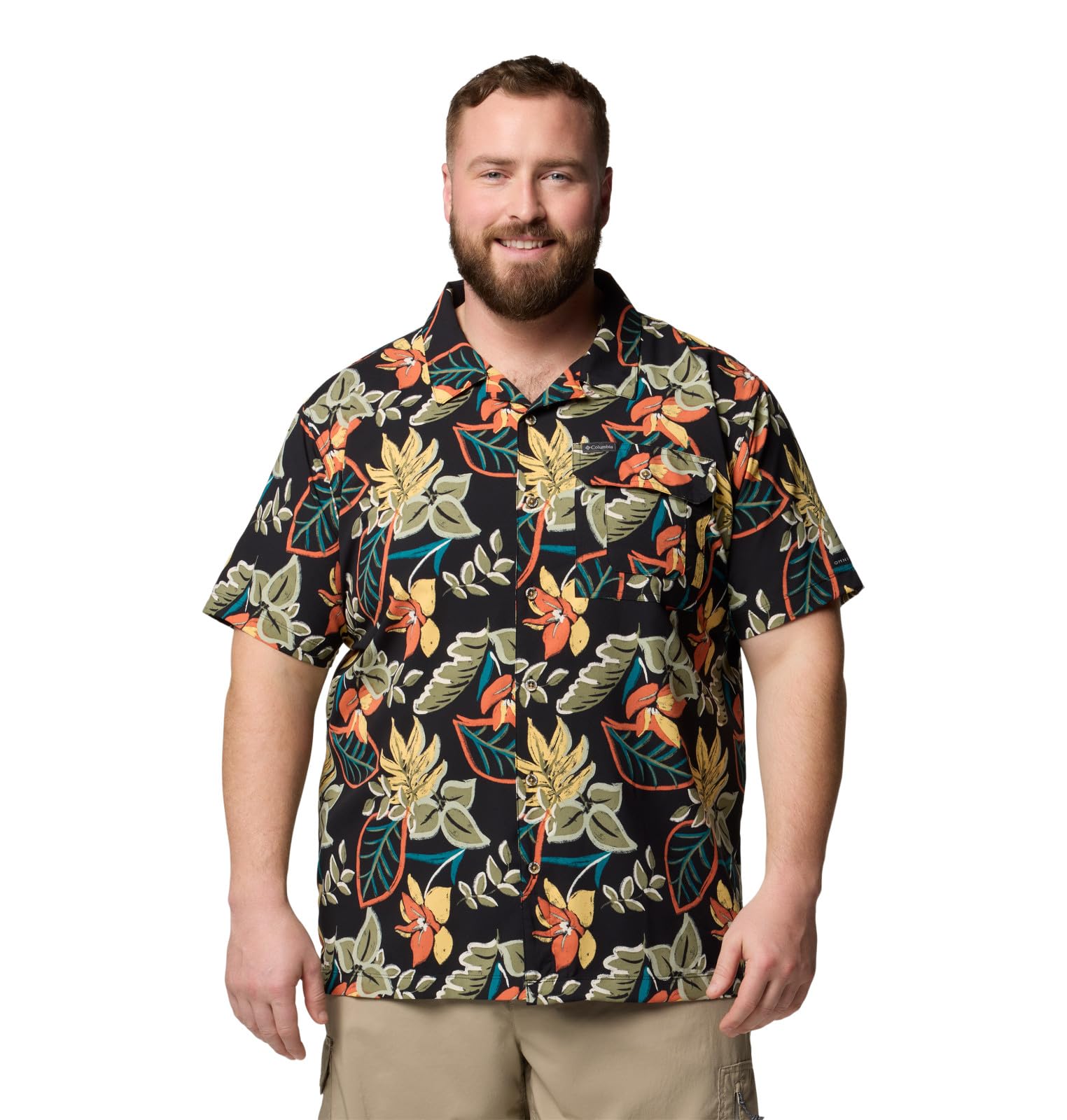Columbia Men's Tech Trail Utility Printed Woven Short Sleeve