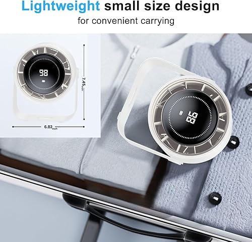 Miniatura 8 de Ventilador de escritorio pequeño, circulador de aire de escritorio ultra silencioso de 28 dB con inclinación ajustable de 115, 100 velocidades,