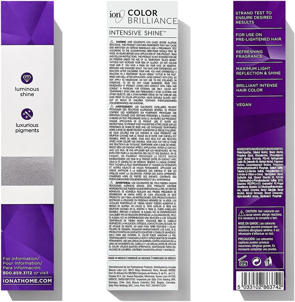 Permanent Brights Creme Hair Color Purple, Vegan, Cruelty Free, PPD Free, 100% Gray Coverage, Long Lasting, Fade Resistant Color, 2.05 oz