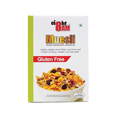 8AM Muesli Frutas secas sin gluten y una mezcla de nueces y semillas tostadas con miel