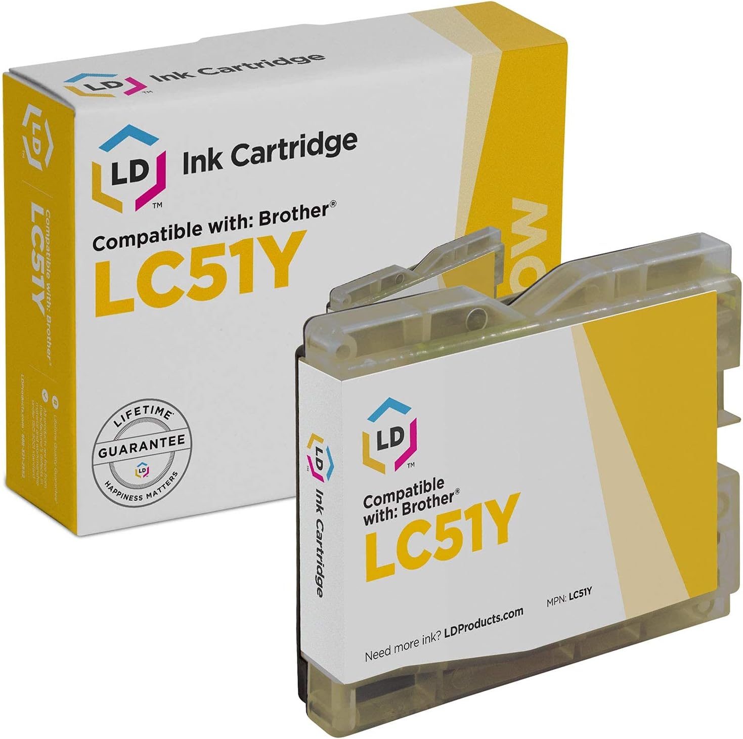 LD Products Ink Cartridge Replacement for Brother LC51Y
