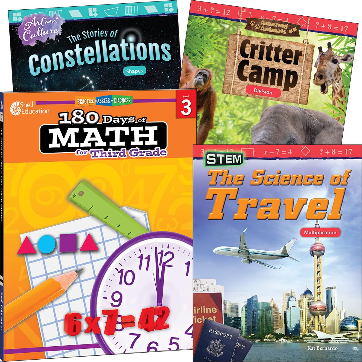 Learn-at-Home: Explore Math Bundle Grade 3: 4-Book Set (180 Days of ...