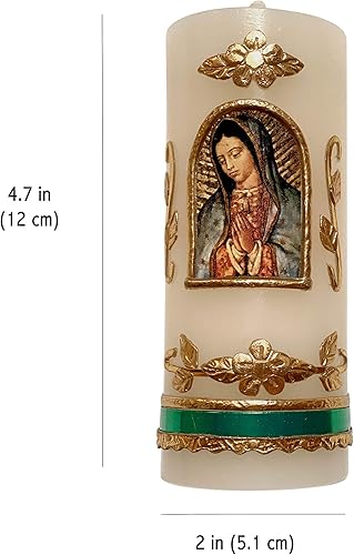 Miniatura 2 de Vela pequeña Nuestra Señora de Guadalupe Made in Mexico Cirio de la Virgen de Guadalupe Rezo Oración