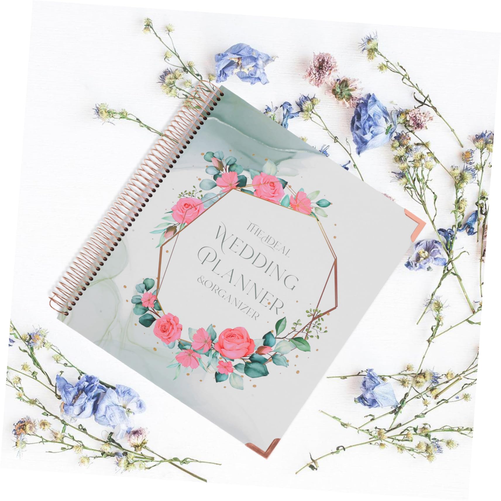 NUOBESTY Hochzeitsplaner Buch aus Papier mit Budgetplanung und Detailliertem Zeitplan Notizbuch Design für Verlobung und Hochzeitsvorbereitung