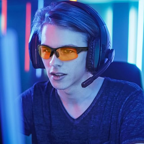 Miniatura 5 de Okany Gafas de bloqueo de luz azul para mujeres y hombres, gafas de videojuegos para videojuegos