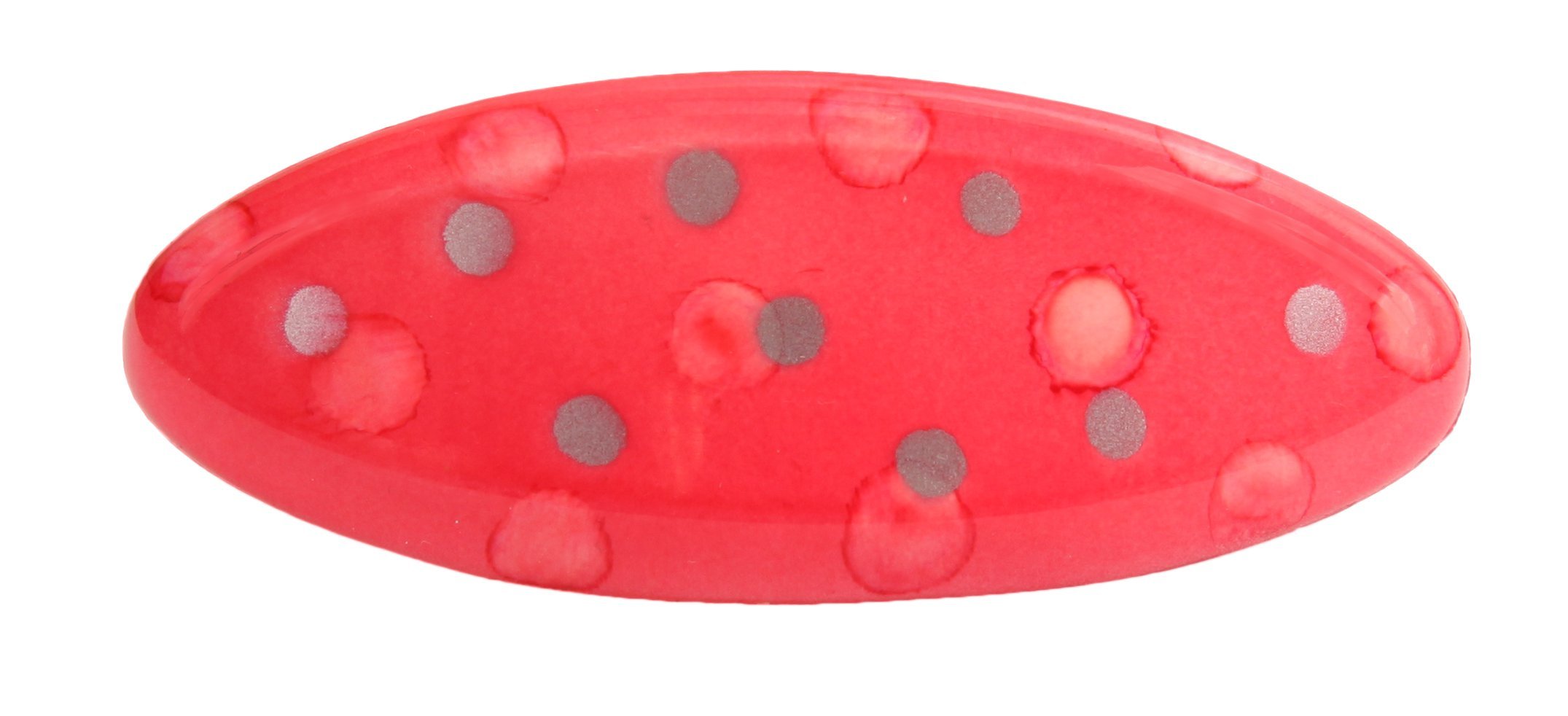 Caravan 0.5 oz Silver Dots Oval Automatic Barrette