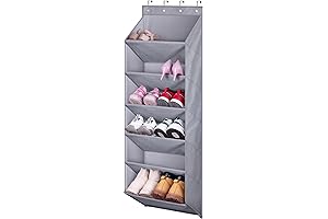 MISSLO Multi-Pocket Hanging Shoe Organizer for 12 Pairs