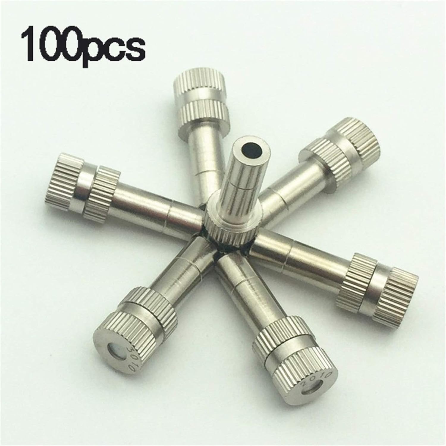 100pcs Brass Misting Nozzles for Outdoor Cooling System/, Mister Nozzle Atomizing Misting Sprayer Fog Nozzles for Garden, Humidification, Dust Control, Landscaping, 6mm (Size : 03.mm)