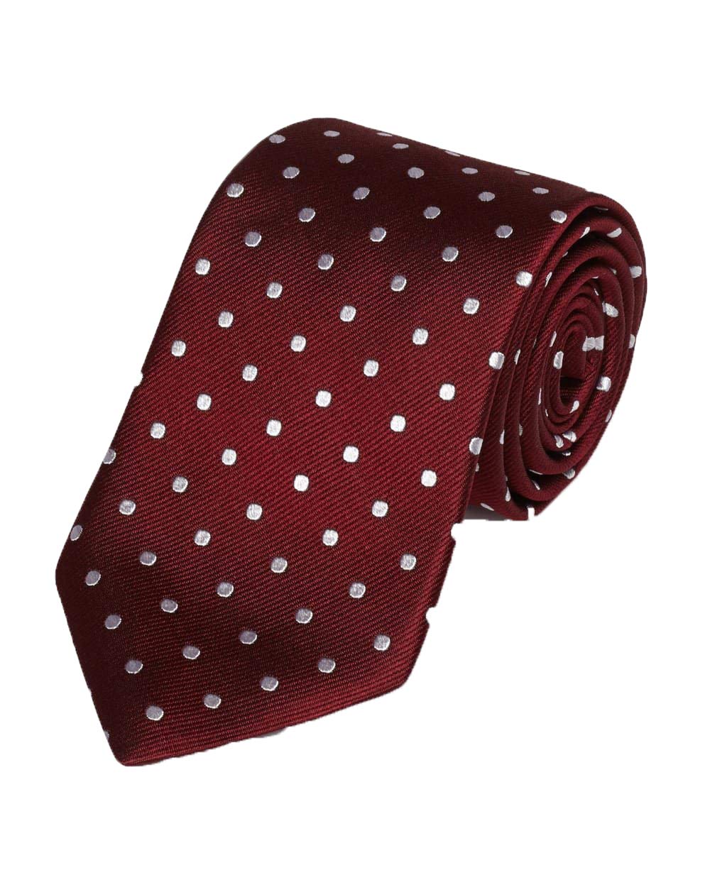 Gitman Bros Burgundy with Woven White Dots Tie