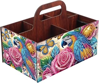 JISHSHAY Parrot Diamond Art Portable Storage Box Animal Bird