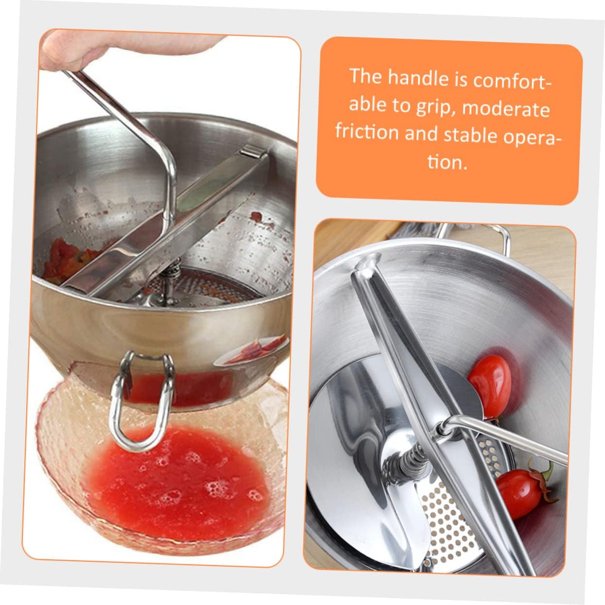 Style Potato Masher Potato Ricer Vegetable Masher Fruit Presser Stainless Steel Carrots Pumpkins