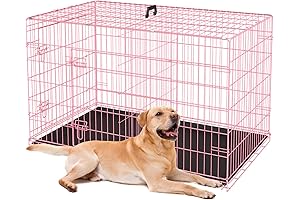 BestPet 36" Pink Dog Crate with Divider Panel