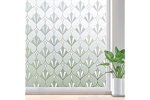 rabbitgoo Privacy Window Film, Static Cling Vintage Window Film