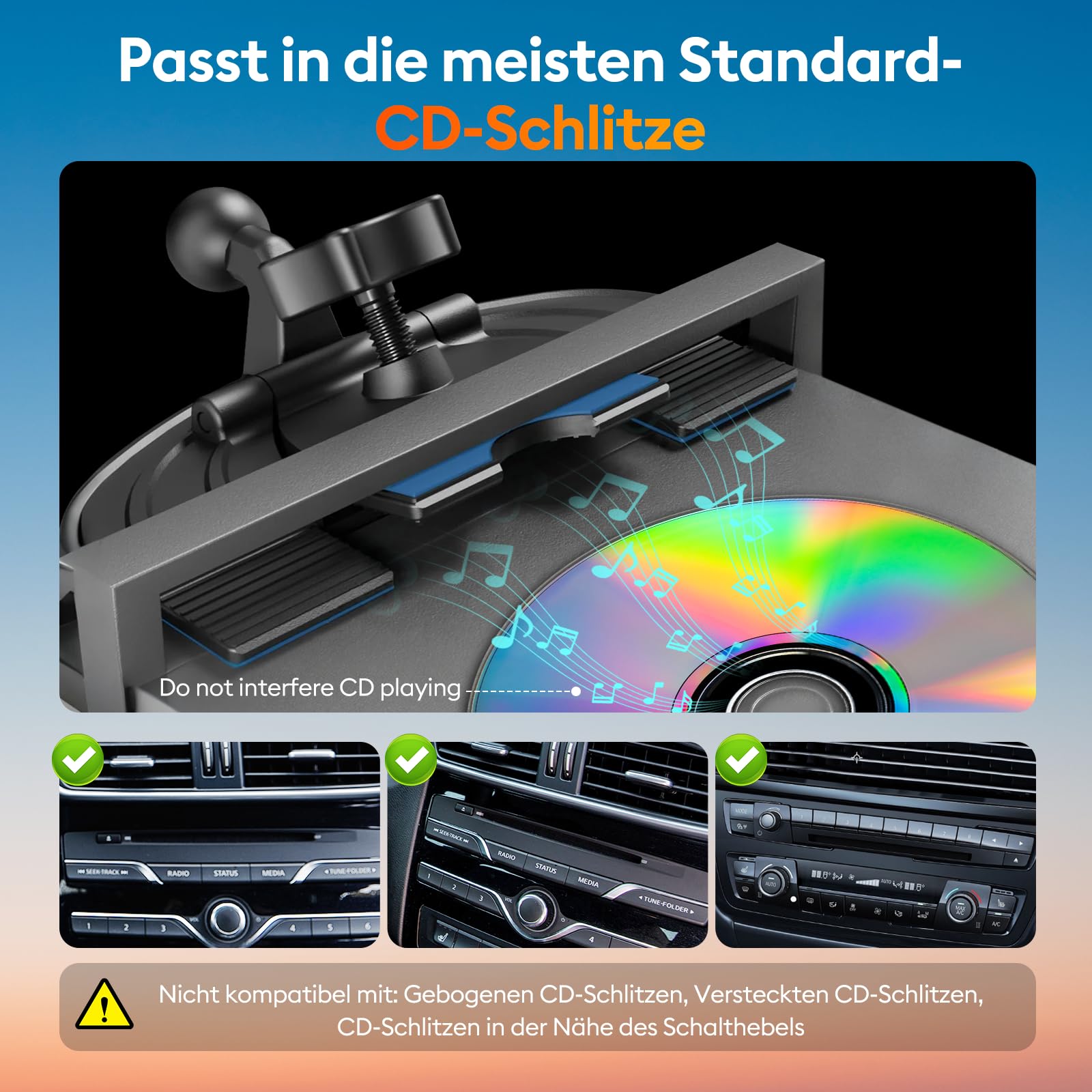 MAGJIEYX für Magsafe Autohalterung mit Ladefunktion, Handyhalterung Auto Ladegerät CD Schlitz 15W Schnellladen mit 3M Dashboard Klebepad Starke Magnetkraft für iPhone 16 15 14 13 12 Auto Zubehör Grau