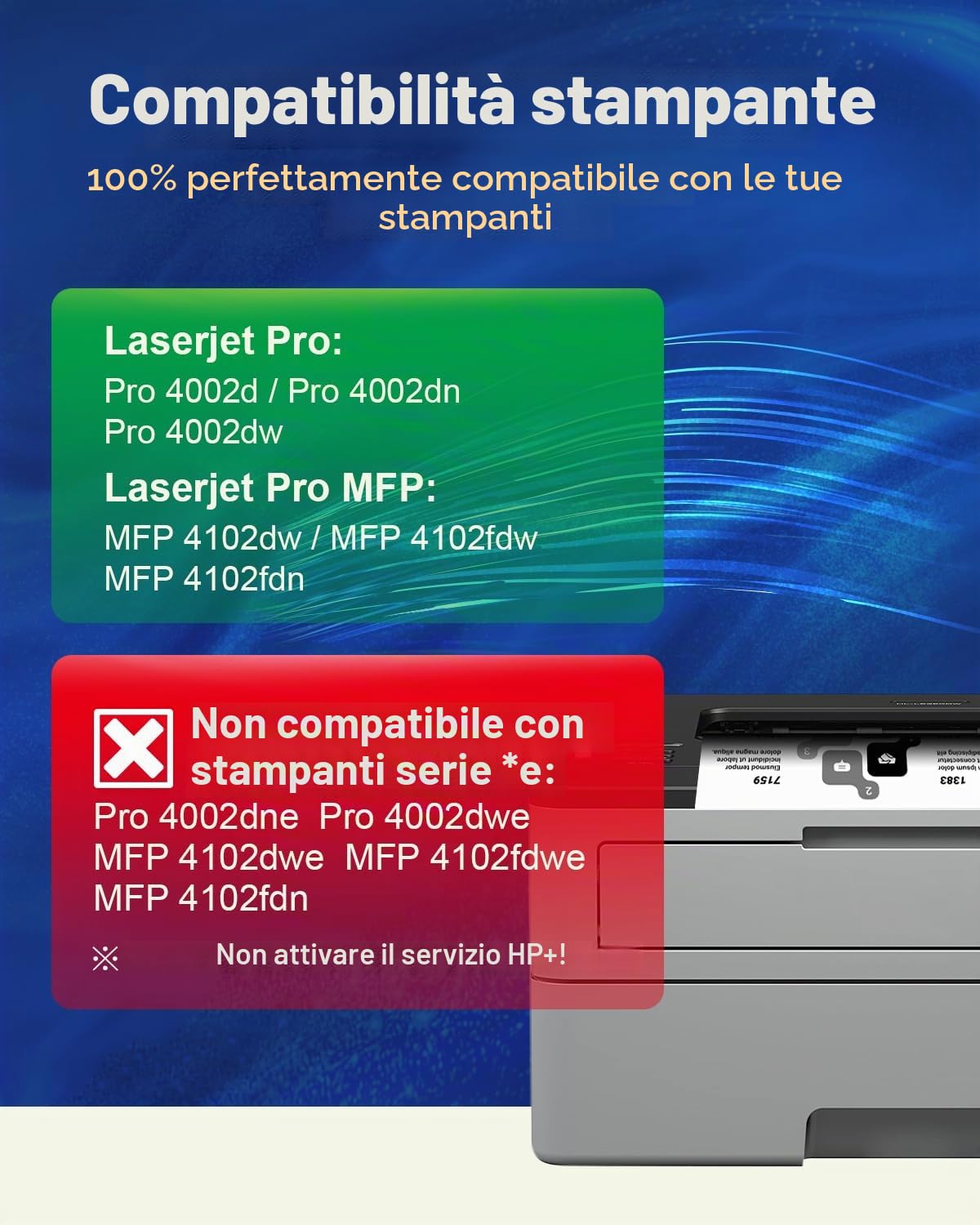 149A Toner con chip compatibile con HP 149A 149X W1490A W1490X Toner Compatibile per HP Laserjet Pro MFP 4102fdw 4102dw 4102fdn 4102 Laserjet Pro 4002dw 4002dn 4002d (1 Nero)