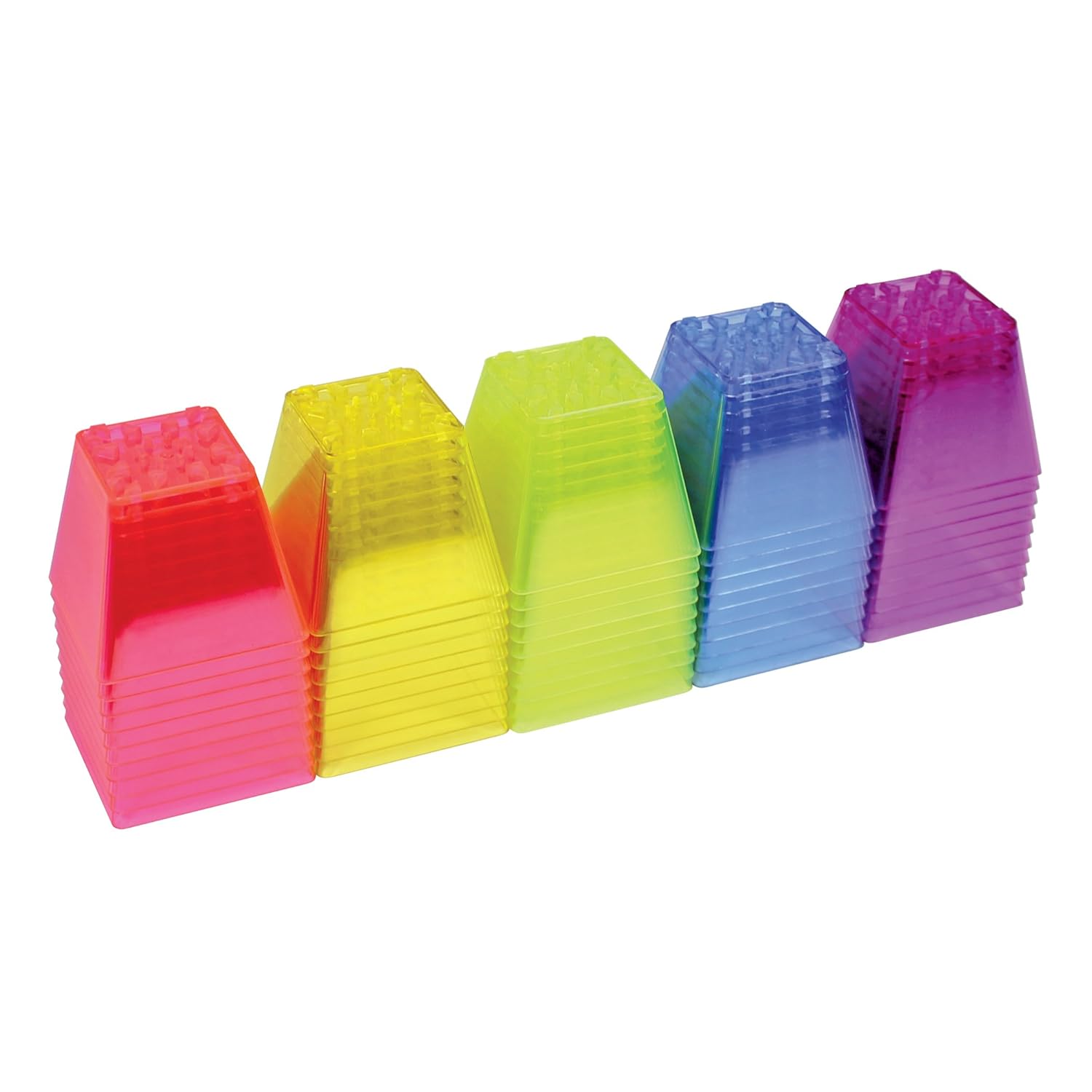 Roylco Crystal Color Stacking Blocks, Set of 50