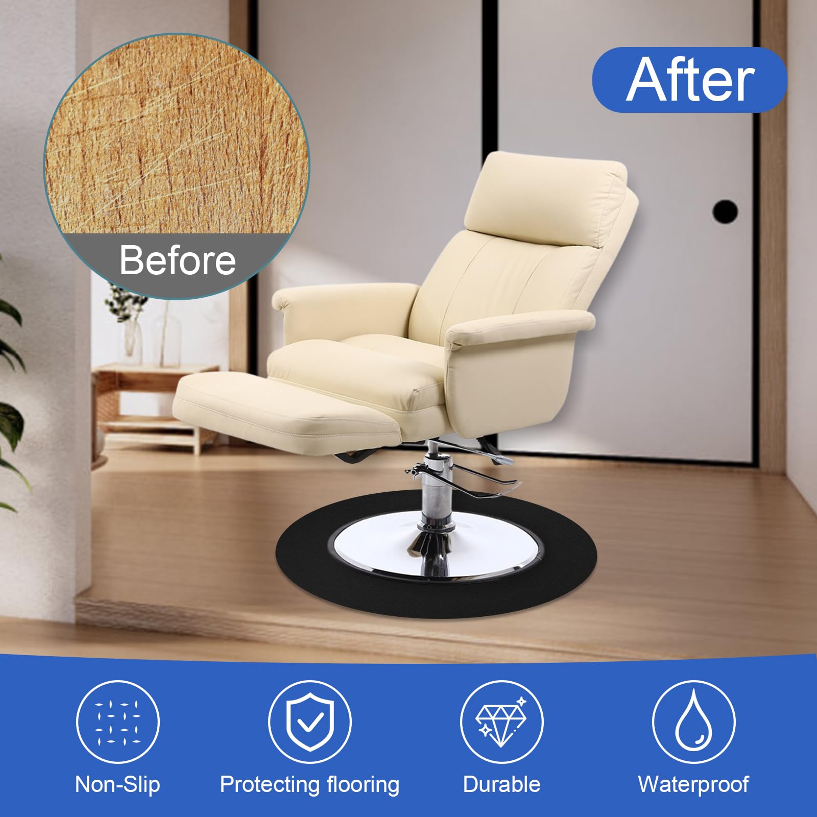 Snapklik.com : 2PCS New Recliner Pads For Hardwood Floors, Non-Slip ...