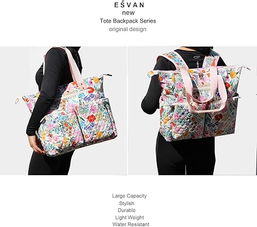 Miniatura 6 de Bolsa de pañales Totepack Mochila 2 en 1 para mujer, multifuncional, de gran capacidad, con bolsillos aislados, viaje