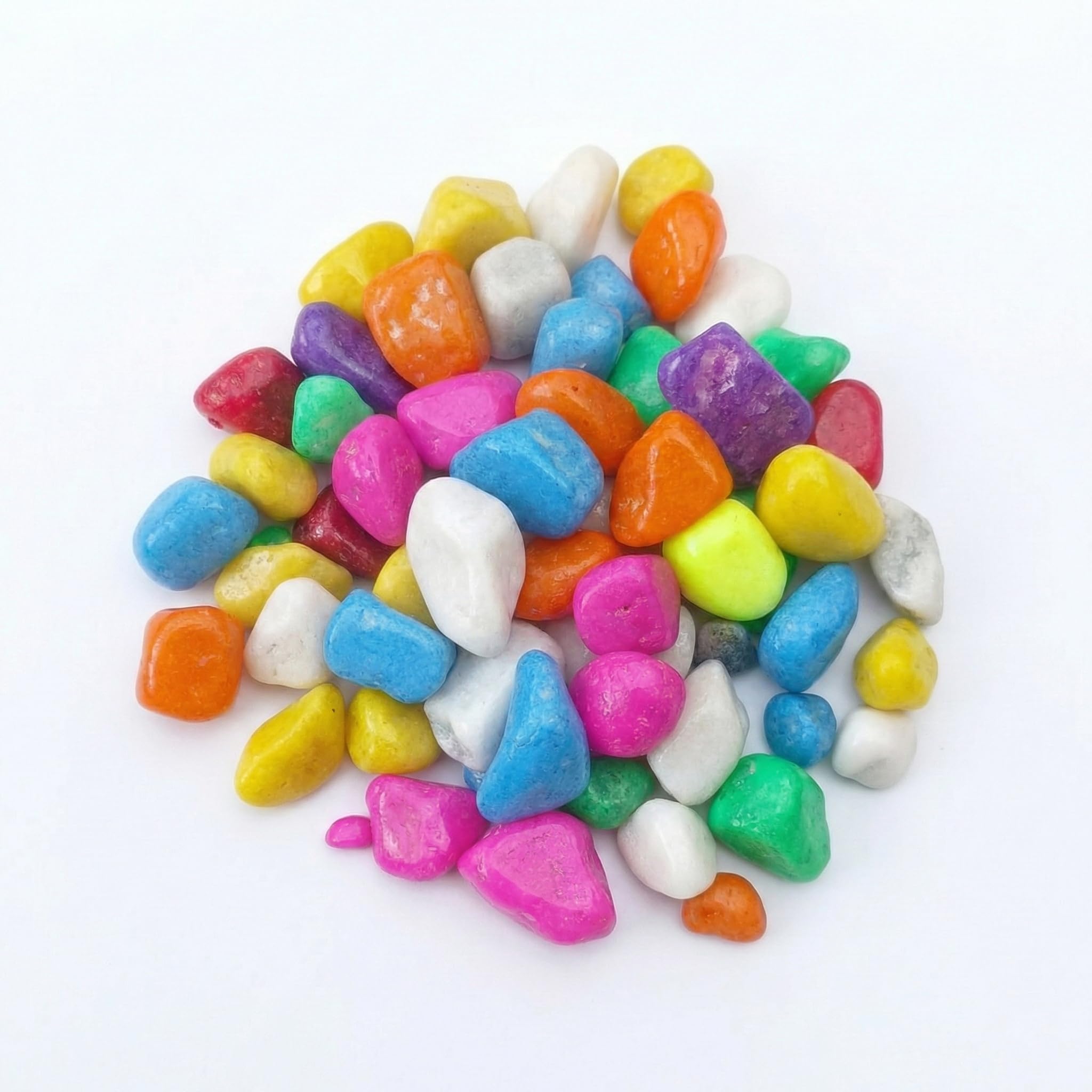 Multicolor Decorative Pebbles Stones, Polished Colorful Gravel for Aquarium, Garden Landscaping, Flower Pots, Indoor Plants, Home Décor-picture-32