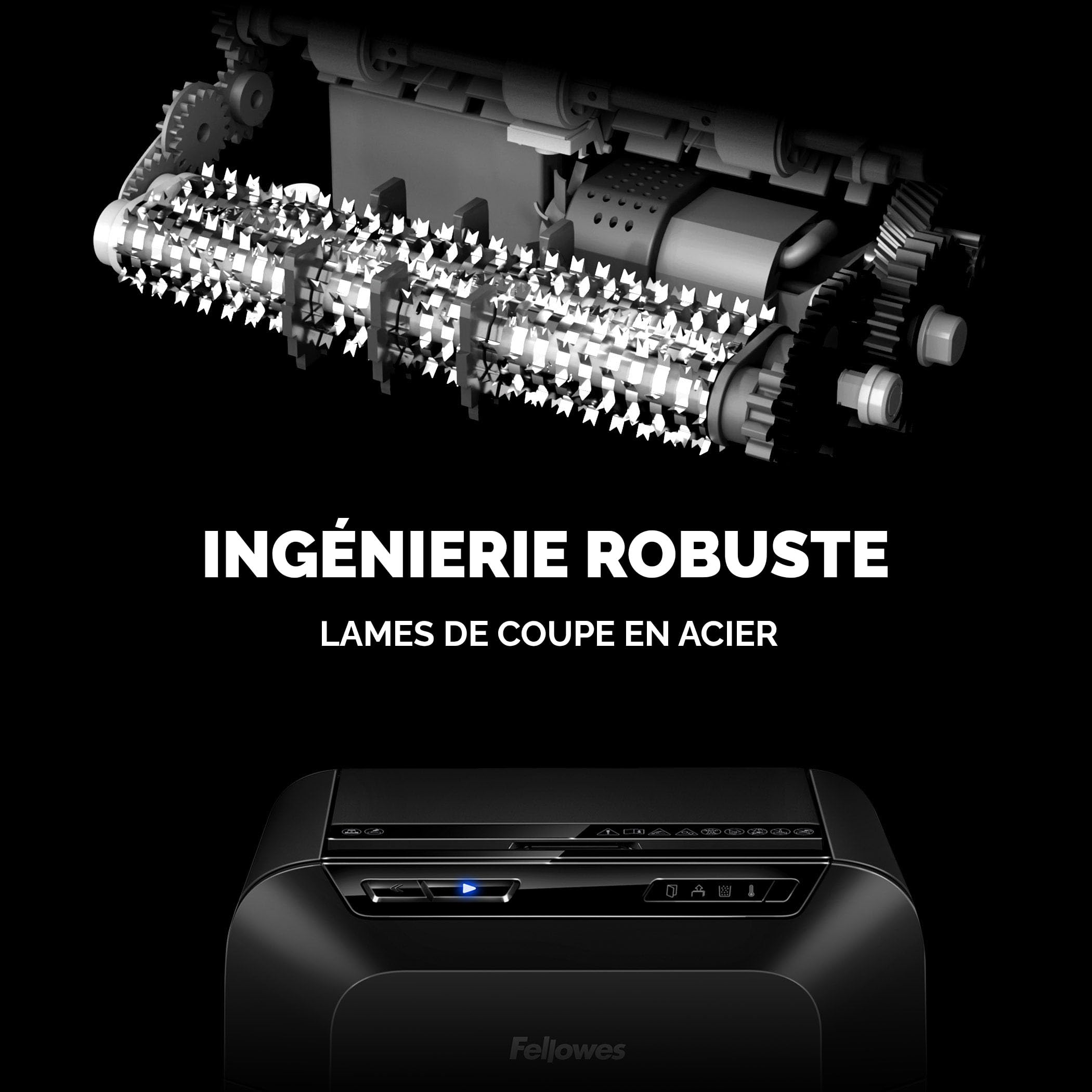 Fellowes Destructeur Hybride AutoMax 90M 90 Feuilles Automatique 9 Manuel P4 Sécurité 17 L Noir