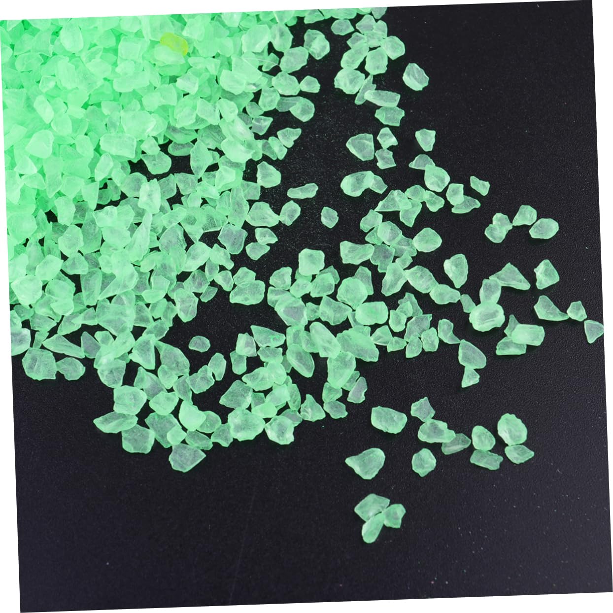 STOBAZA Fish Tank Sand and Gravel Natural for Freshwater Tank 500g Green Glass Sand Decor