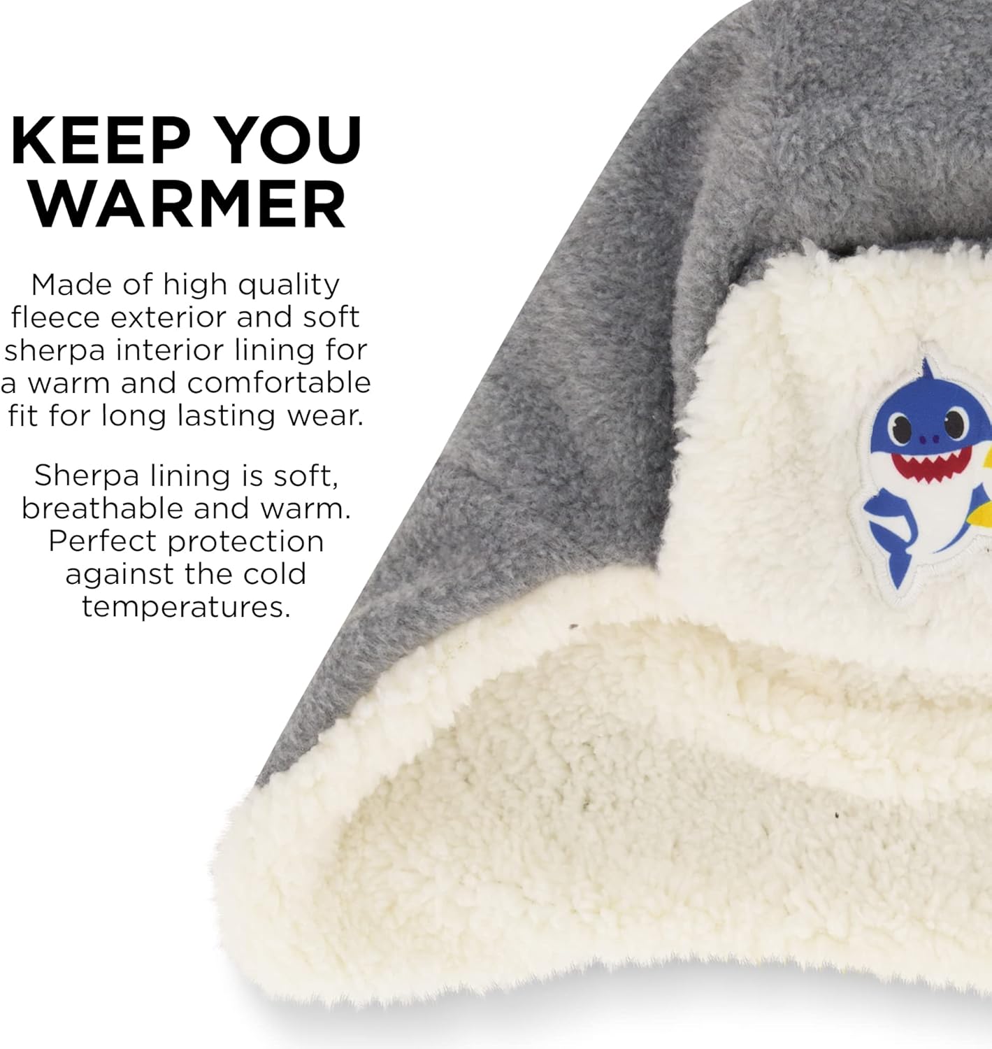 Nickelodeon Boys Winter Hat and Mittens Set, Baby Shark Toddler Beanie for Ages 2-4 - Image 4