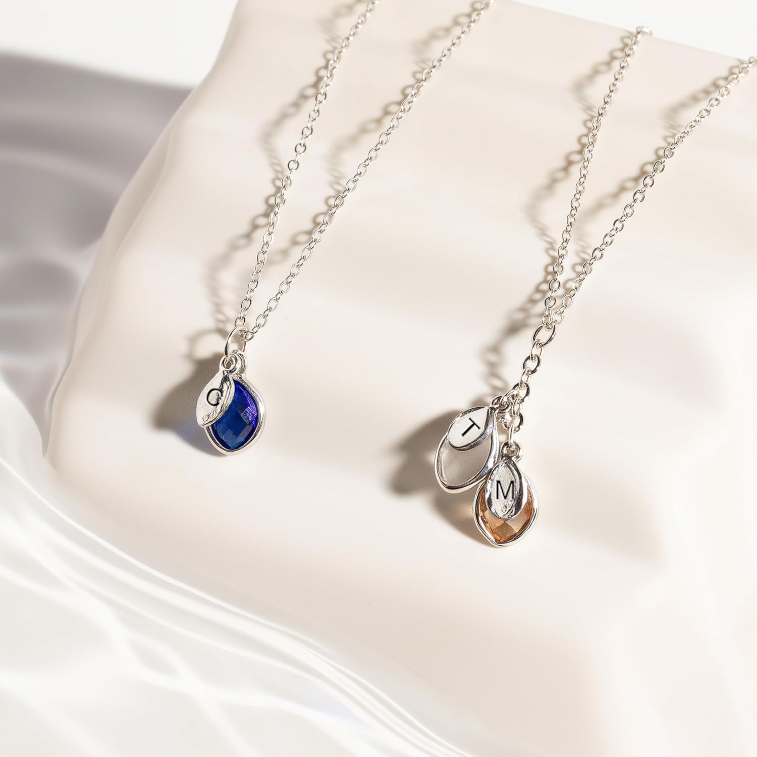 Birthstone Necklace for Grandma , Initial Necklaces for Women Personalized Jewelry for Women Birthstone Necklace, Grandkids Name Mothers Day Gifts for Mom Necklace Family, Unique – BSON-L-D - Image 4