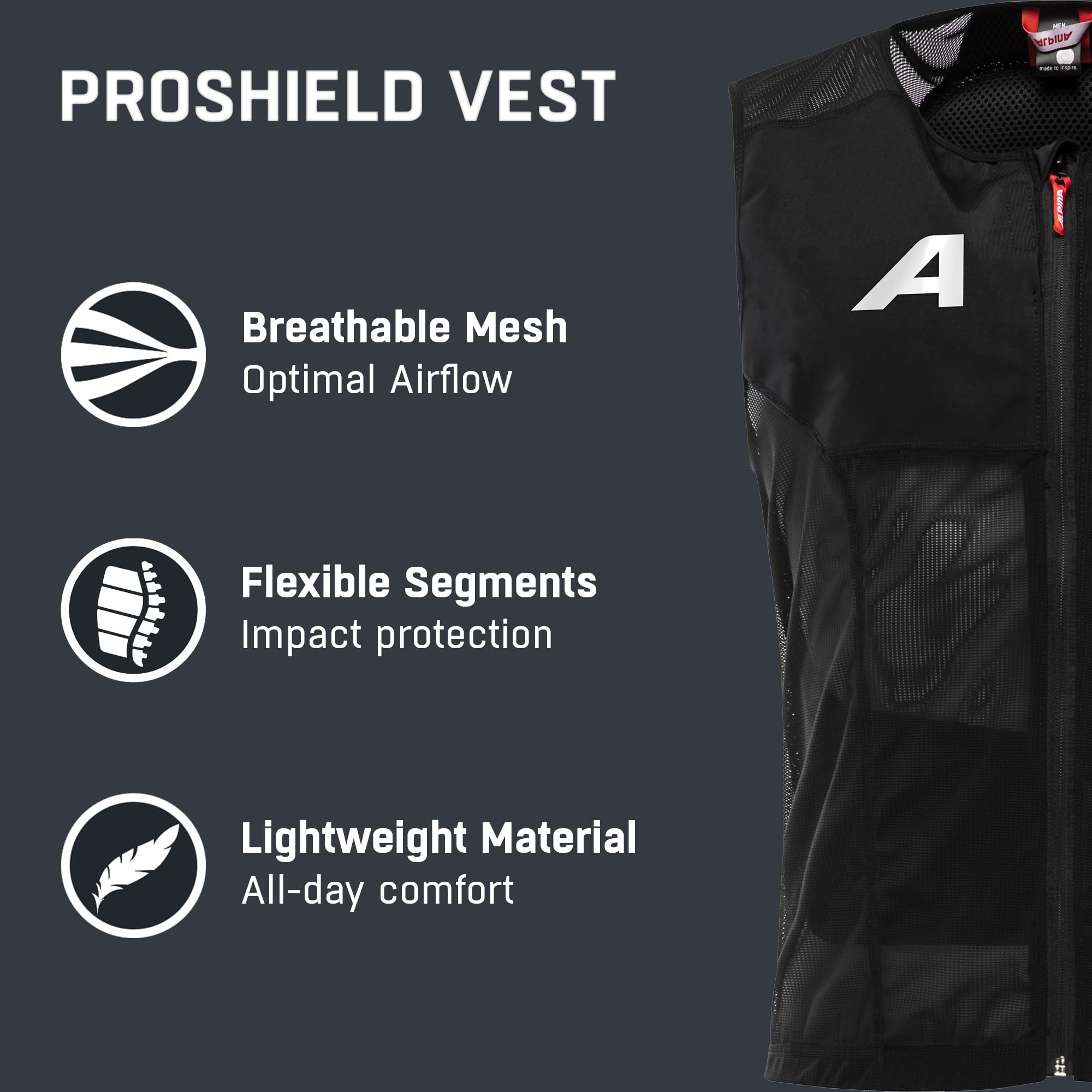 ALPINA Proshield Men Vest Protectores, Hombre