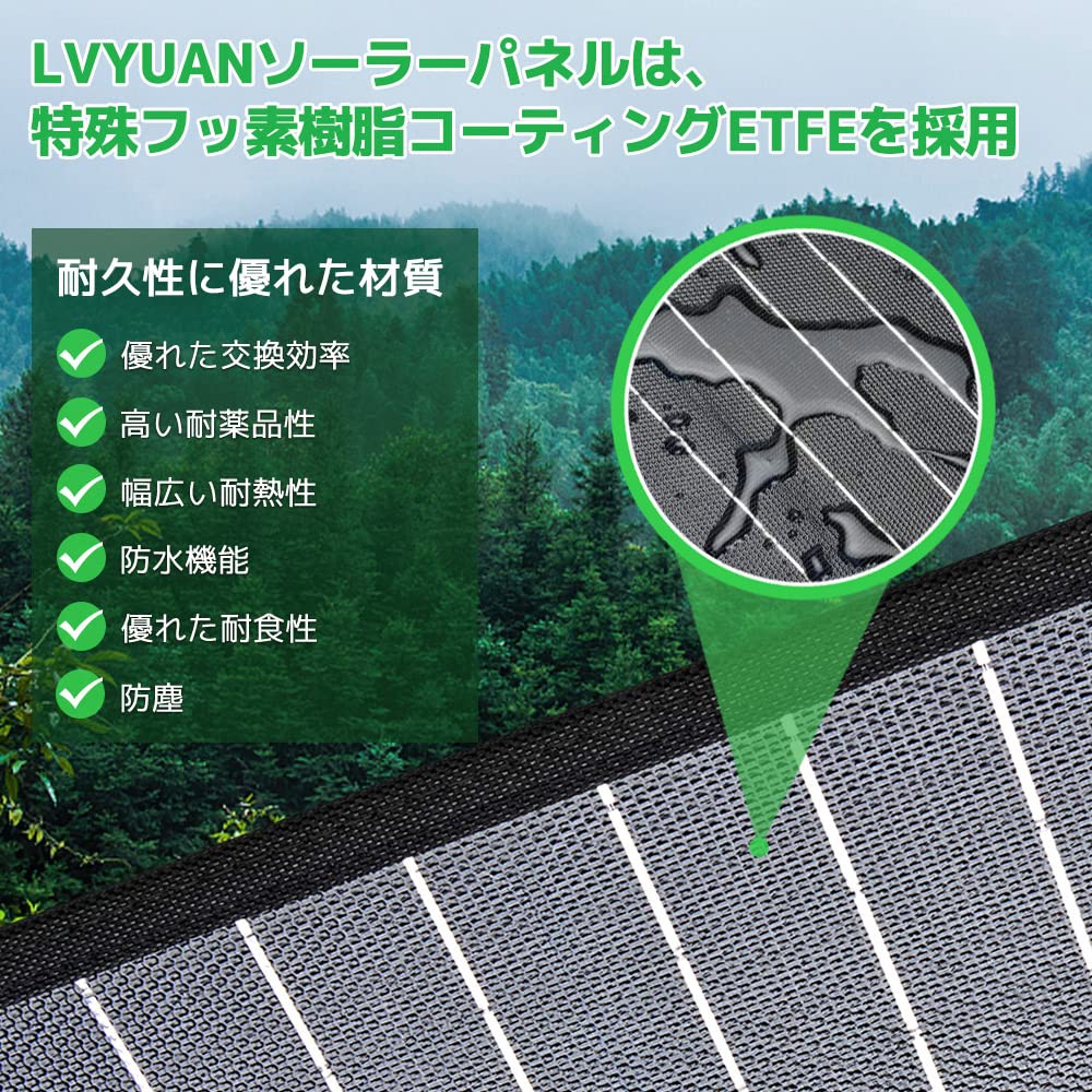 Amazon.co.jp: LVYUAN（リョクエン）120W ソーラーパネル 折りたたみ 
