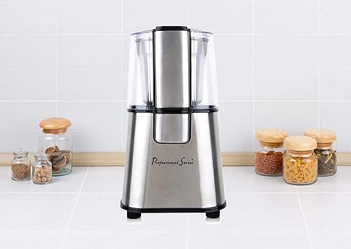 Miniatura 4 de Continental Electric PS-CG008 Professional Series - Molinillo de café y especias, 12 cucharaditas, acero inoxidable