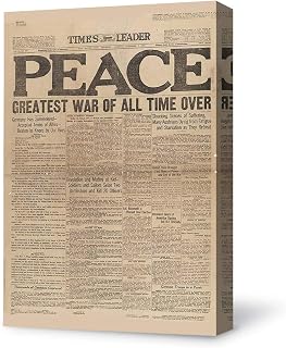SIGNFORD Canvas Wall Art for Living Room,Bedroom Home Artwork Paintings Historical Events Newspaper Ready to Hang - 32x48 inches