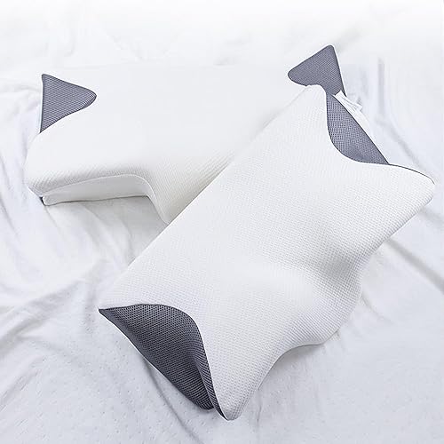 Miniatura 6 de Almohada cervical ergonómica para soporte firme del cuello, almohada ortopédica de contorno para alivio del cuello de espaldalateral, almohada de