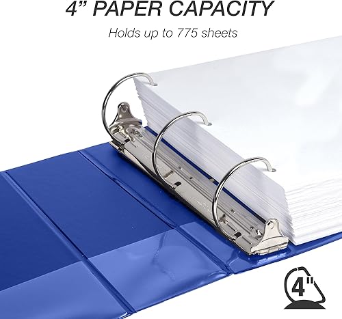 Vista 498 de Samsill Carpeta duradera de 1.5 pulgadas, fabricada en los Estados Unidos, carpeta de anillos en D, carpeta transparente personalizable, surtido