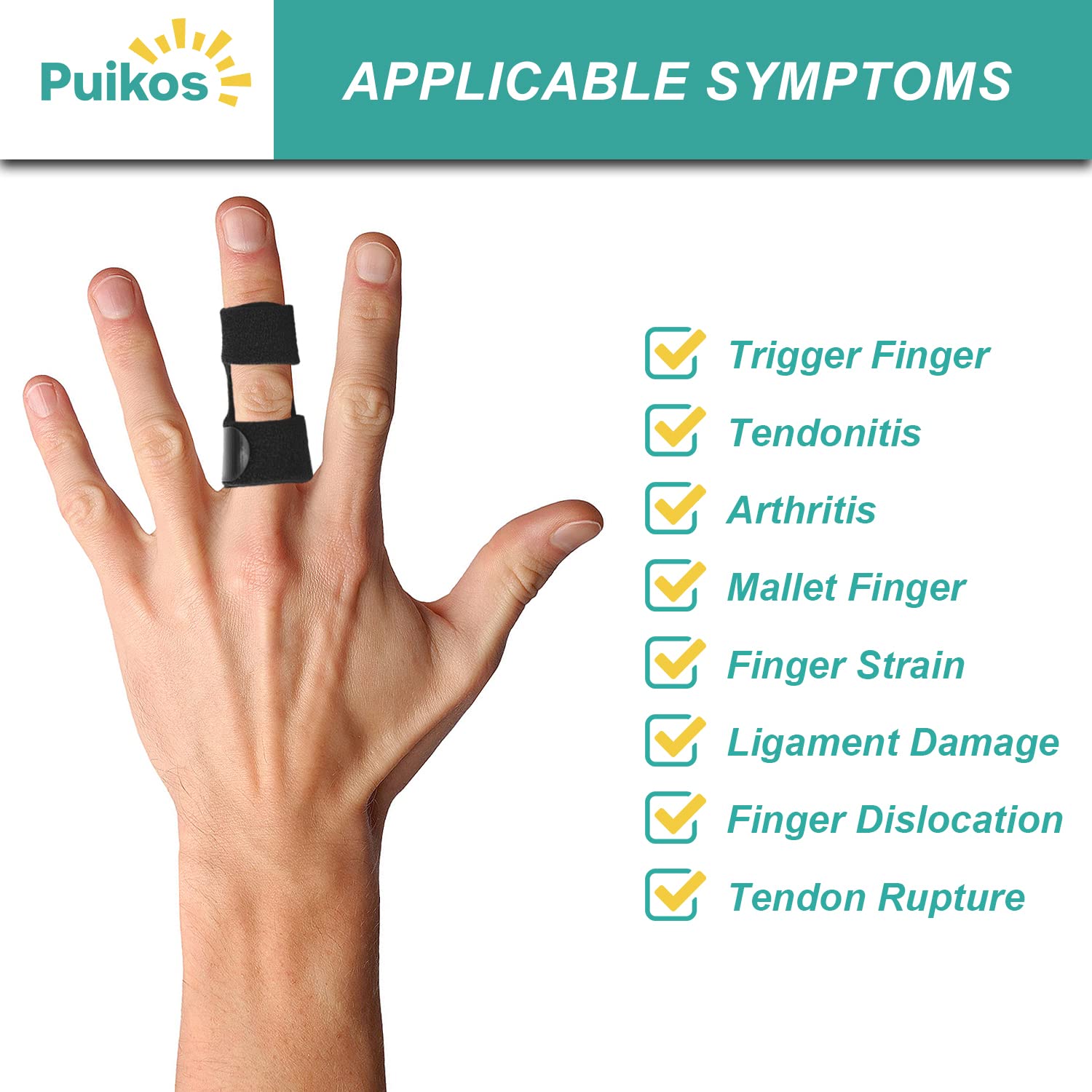 Buy Puikos Finger Splints Finger Brace Trigger Finger Splint Middle