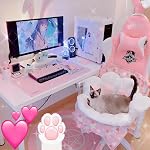 Ditucu Cat Paw Cushion Comfy Kawaii Chaise Cushon 27.5 x 23.6 ours Paw Lazy Canapé Bureau Oreiller Cute Plus Pad de siège pour chaise de jeu pour décoration de chambre blanc